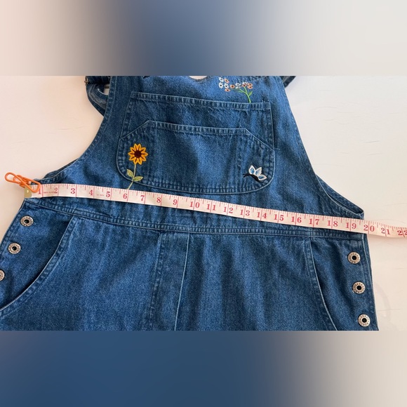 Vintage y2k Embroidered Denim Overalls by Agapo size large - Picture 7 of 9